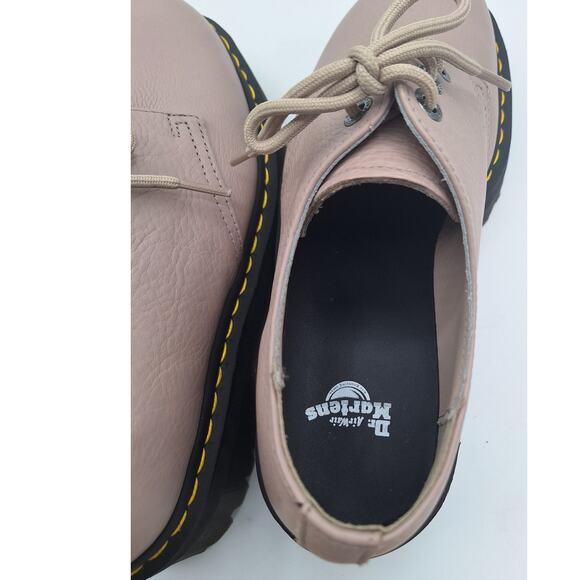 Dr Martens 31167 Quad II Taupe Leather Oxford Platform Shoes US Men 9 Women 10 - Picture 13 of 16